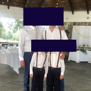 Dark brown suspenders